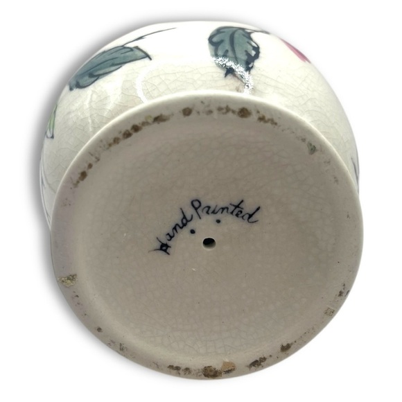 Vintage Fred Roberts Co. Porcelain twist oil/vinegar decanter w/ Cherry design - Picture 11 of 11